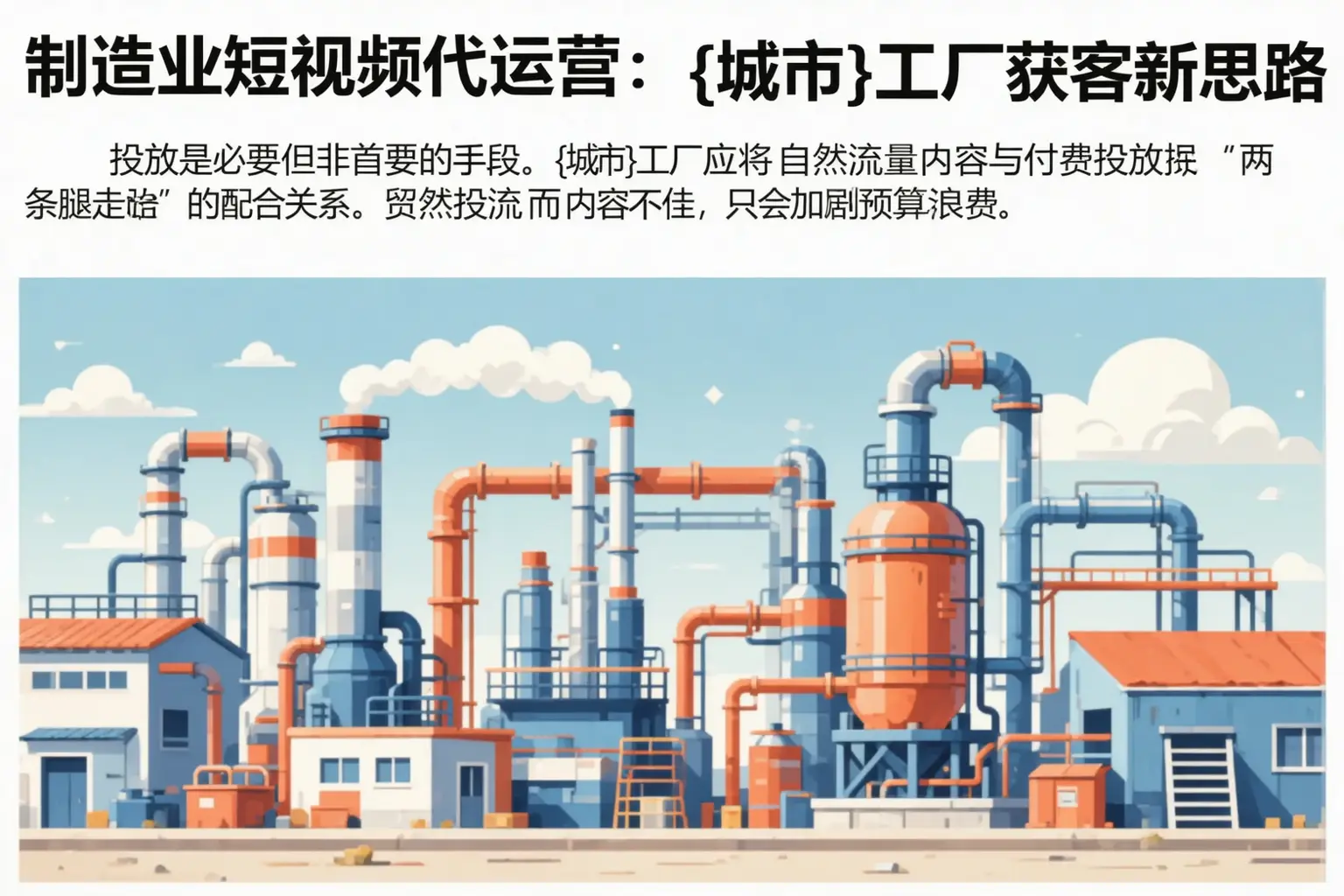 制造业短视频代运营:商河工厂获客新思路